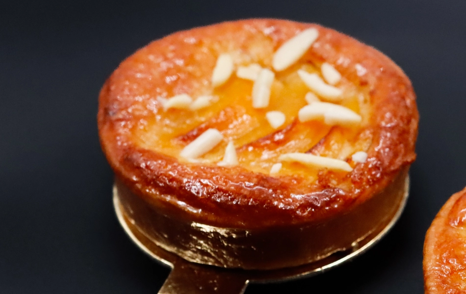 Tartelette Pêche Amandine fait maison à Caen